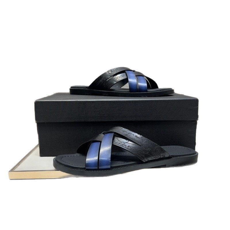 New men's casual slippers, popular online, high-end Instagram, personalized, anti slip, comfortable beach shoes, one line men's slippers for wearing on the outside New men's casual slippers, popular online, high-end Instagram, personalized, anti slip, comfortable beach shoes, one line men's slippers for wearing on the outside