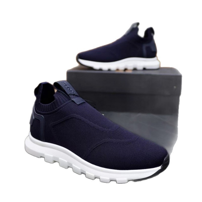 European and American trendy men's fashionable and versatile casual sports shoes with fly woven mesh surface, thick sole, lazy fit, breathable running dad shoes European and American trendy men's fashionable and versatile casual sports shoes with fly woven mesh surface, thick sole, lazy fit, breathable running dad shoes