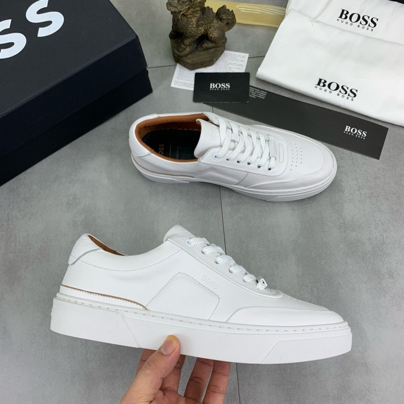 Foreign trade genuine leather men's shoes 2024 men's new sports and leisure breathable white shoes trend versatile board