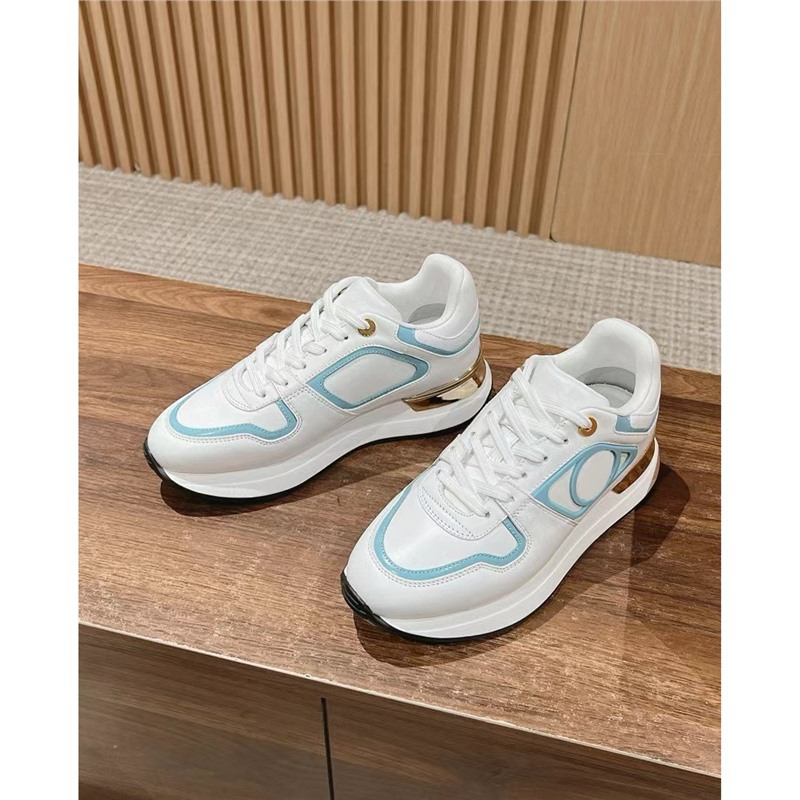 New women's breathable mesh casual sports shoes with lace up thick sole, versatile dad shoes, color blocked women's shoes New women's breathable mesh casual sports shoes with lace up thick sole, versatile dad shoes, color blocked women's shoes