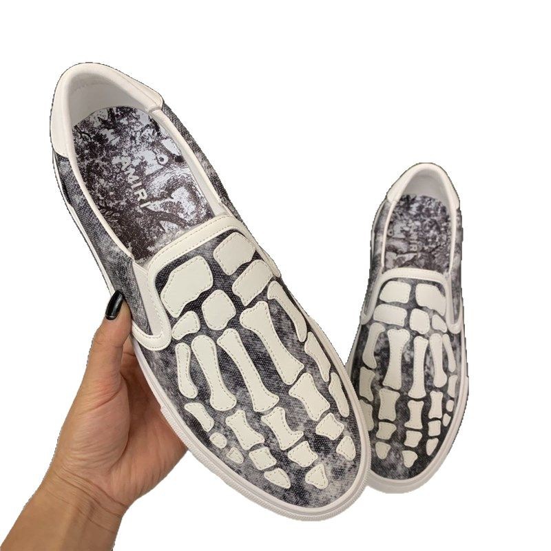 Amir2025 new men's trendy round toe casual SS trendy men's niche bone shoes board shoes high street black and white Amir2025 new men's trendy round toe casual SS trendy men's niche bone shoes board shoes high street black and white