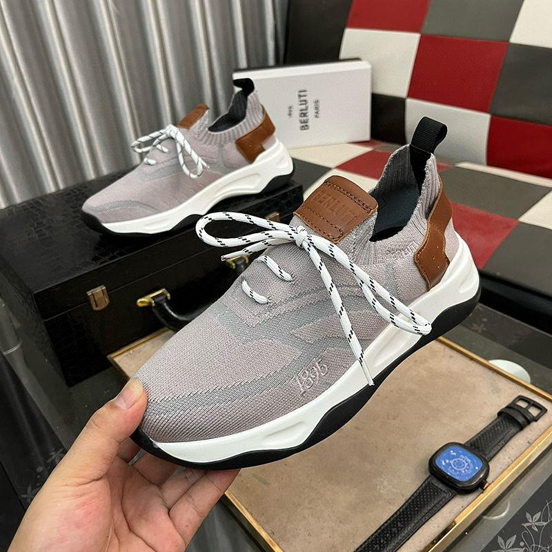 European Station Trendy Brand Men's Shoes New Casual Low Top Shoes Thick Bottom Flyknit Mesh Personalized Comfortable Sports Shoes for Men European Station Trendy Brand Men's Shoes New Casual Low Top Shoes Thick Bottom Flyknit Mesh Personalized Comfortable Sports Shoes for Men