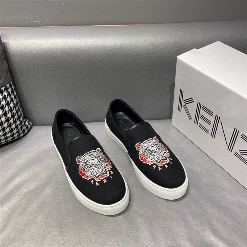 2025 New Tiger Head Embroidered Genuine Leather Le Fu Shoe Board Casual Men's Shoes Summer Breathable Pedal Versatile Lazy Step 2025 New Tiger Head Embroidered Genuine Leather Le Fu Shoe Board Casual Men's Shoes Summer Breathable Pedal Versatile Lazy Step
