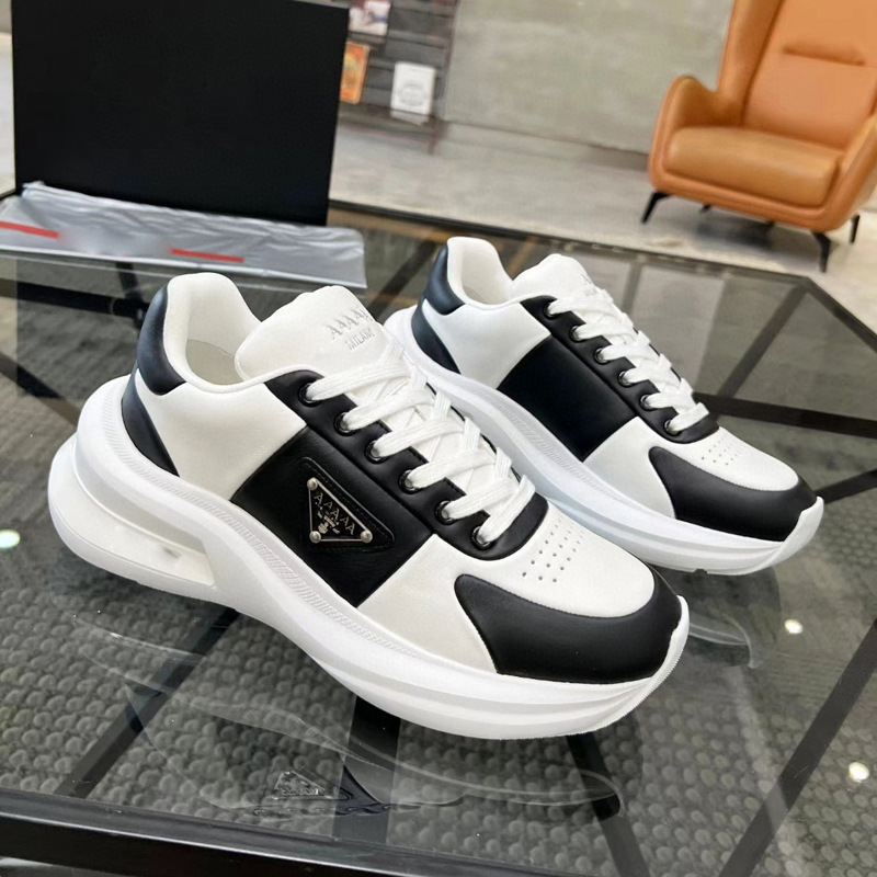 Gaoding 2024 Summer P Home Triangle Elevation End Small White Shoes for Men Black Genuine Leather Simple Lace Casual Men's Shoes Gaoding 2024 Summer P Home Triangle Elevation End Small White Shoes for Men Black Genuine Leather Simple Lace Casual Men's Shoes