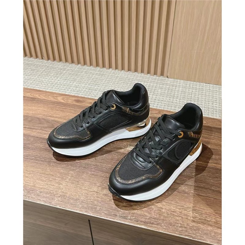New women's breathable mesh casual sports shoes with lace up thick sole, versatile dad shoes, color blocked women's shoes New women's breathable mesh casual sports shoes with lace up thick sole, versatile dad shoes, color blocked women's shoes