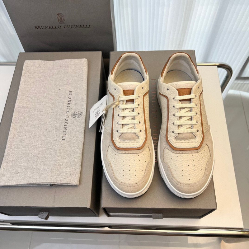 European Station (BC) Brunello C Men's Lace up Sports and Leisure Shoes Breathable Mesh Leather Splicing Board Shoes European Station (BC) Brunello C Men's Lace up Sports and Leisure Shoes Breathable Mesh Leather Splicing Board Shoes