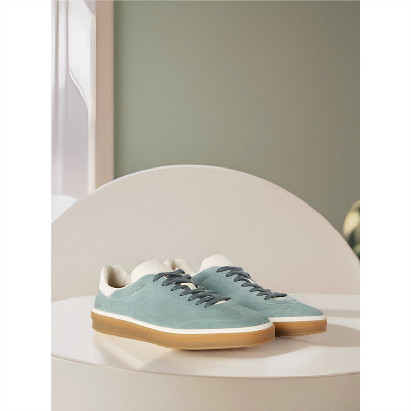 New genuine leather 2024 retro German training suede versatile flat casual men's shoes breathable board shoes white shoes New genuine leather 2024 retro German training suede versatile flat casual men's shoes breathable board shoes white shoes