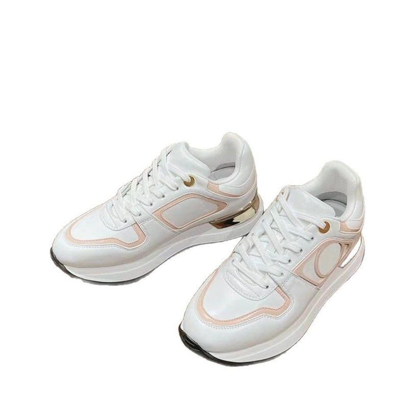 New women's breathable mesh casual sports shoes with lace up thick sole, versatile dad shoes, color blocked women's shoes New women's breathable mesh casual sports shoes with lace up thick sole, versatile dad shoes, color blocked women's shoes