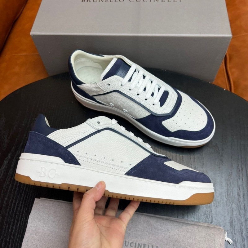 European Station (BC) Brunello C Men's Lace up Sports and Leisure Shoes Breathable Mesh Leather Splicing Board Shoes European Station (BC) Brunello C Men's Lace up Sports and Leisure Shoes Breathable Mesh Leather Splicing Board Shoes