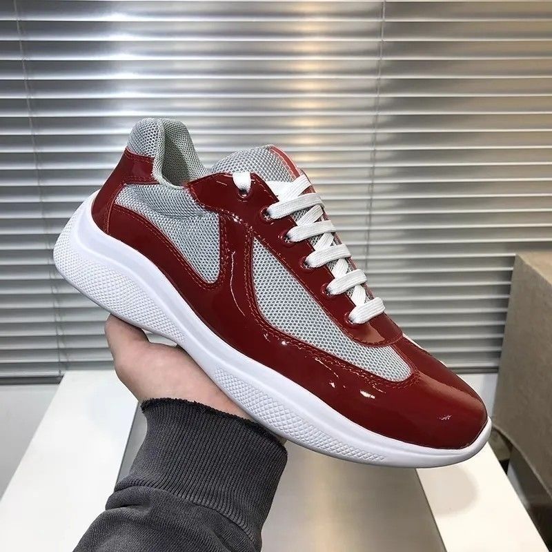 Men's low cut leather comfortable and breathable casual round toe mesh patent leather solid color lace up sports shoes Men's low cut leather comfortable and breathable casual round toe mesh patent leather solid color lace up sports shoes