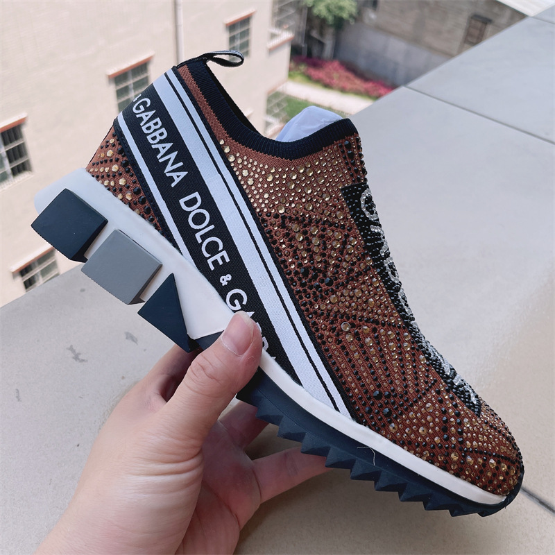 Popular Hong Kong DG2025 trendy brand lightweight and breathable fly woven casual women's shoes with elastic sleeves for running and couples' shoes Popular Hong Kong DG2025 trendy brand lightweight and breathable fly woven casual women's shoes with elastic sleeves for running and couples' shoes