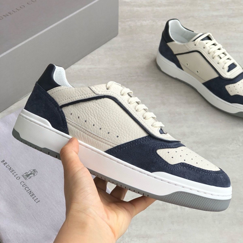 European Station (BC) Brunello C Men's Lace up Sports and Leisure Shoes Breathable Mesh Leather Splicing Board Shoes European Station (BC) Brunello C Men's Lace up Sports and Leisure Shoes Breathable Mesh Leather Splicing Board Shoes