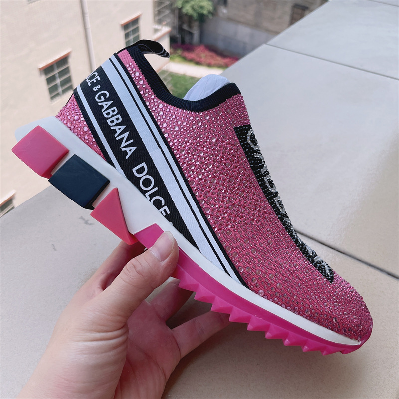 Popular Hong Kong DG2025 trendy brand lightweight and breathable fly woven casual women's shoes with elastic sleeves for running and couples' shoes Popular Hong Kong DG2025 trendy brand lightweight and breathable fly woven casual women's shoes with elastic sleeves for running and couples' shoes