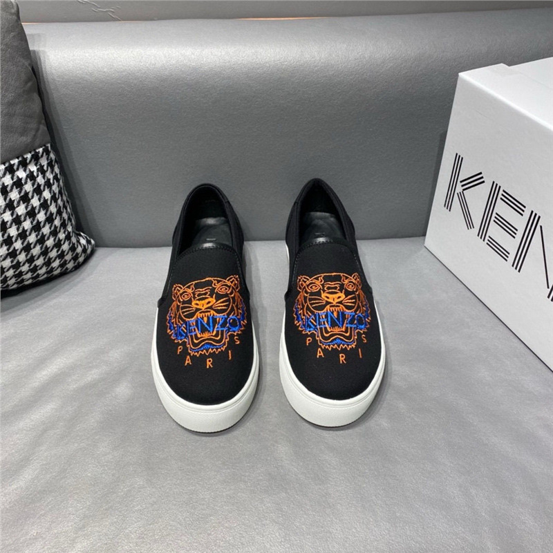 2025 New Tiger Head Embroidered Genuine Leather Le Fu Shoe Board Casual Men's Shoes Summer Breathable Pedal Versatile Lazy Step 2025 New Tiger Head Embroidered Genuine Leather Le Fu Shoe Board Casual Men's Shoes Summer Breathable Pedal Versatile Lazy Step