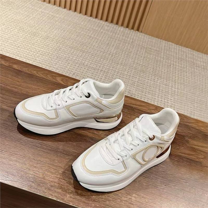 New women's breathable mesh casual sports shoes with lace up thick sole, versatile dad shoes, color blocked women's shoes New women's breathable mesh casual sports shoes with lace up thick sole, versatile dad shoes, color blocked women's shoes