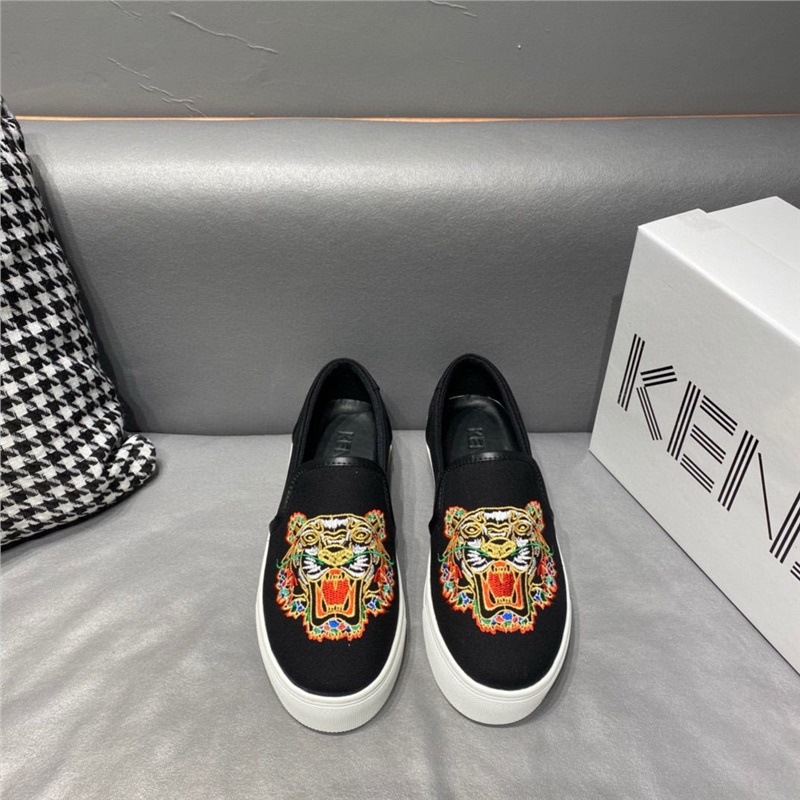 2025 New Tiger Head Embroidered Genuine Leather Le Fu Shoe Board Casual Men's Shoes Summer Breathable Pedal Versatile Lazy Step 2025 New Tiger Head Embroidered Genuine Leather Le Fu Shoe Board Casual Men's Shoes Summer Breathable Pedal Versatile Lazy Step