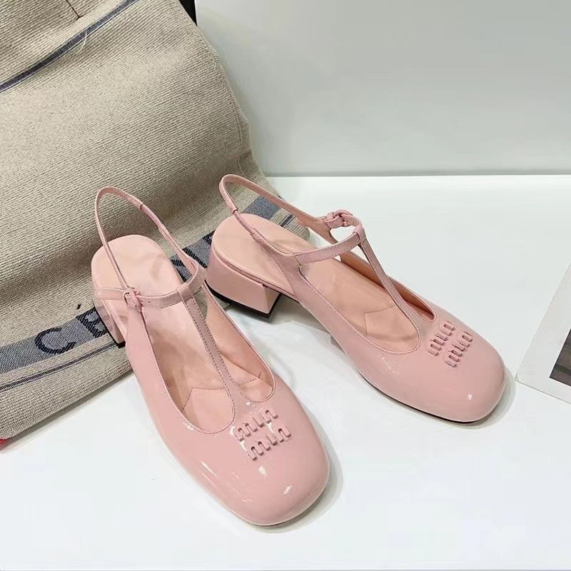 Baotou Sandals Women's 2024 Summer New Fashionable Style Versatile Lacquer Leather Mary Jane Women's Shoes Shallow Mouth High Heels Single Shoes Baotou Sandals Women's 2024 Summer New Fashionable Style Versatile Lacquer Leather Mary Jane Women's Shoes Shallow Mouth High Heels Single Shoes