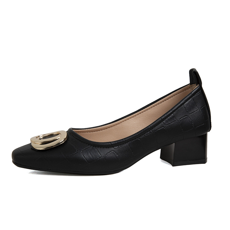 New Style French Fangtou Spring and Autumn New Professional Work Shoes Style Fairy Style Casual Single Shoes Women's Coarse Heel New Style French Fangtou Spring and Autumn New Professional Work Shoes Style Fairy Style Casual Single Shoes Women's Coarse Heel