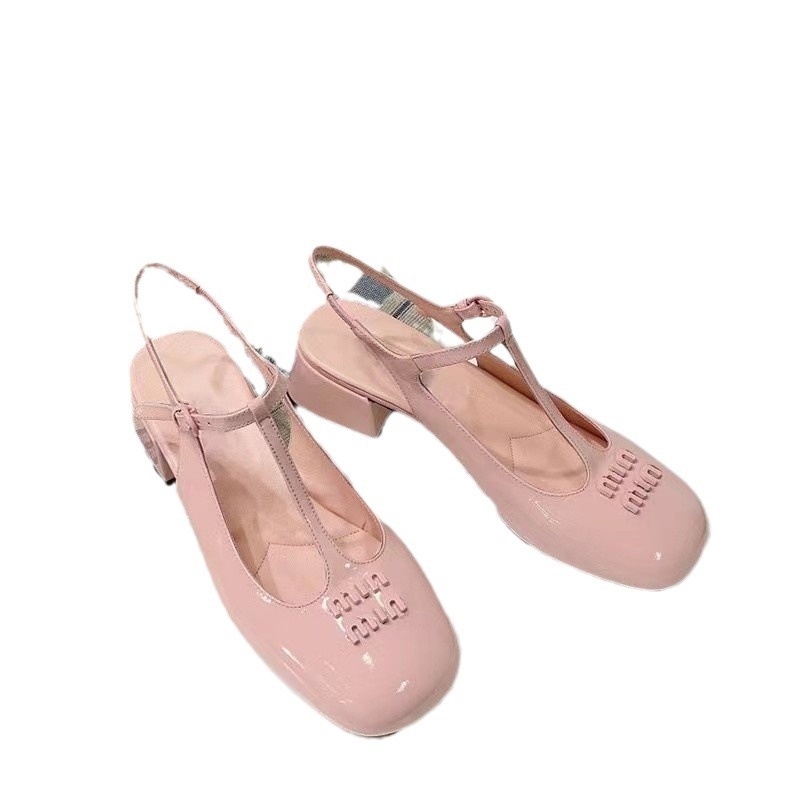 Baotou Sandals Women's 2024 Summer New Fashionable Style Versatile Lacquer Leather Mary Jane Women's Shoes Shallow Mouth High Heels Single Shoes Baotou Sandals Women's 2024 Summer New Fashionable Style Versatile Lacquer Leather Mary Jane Women's Shoes Shallow Mouth High Heels Single Shoes