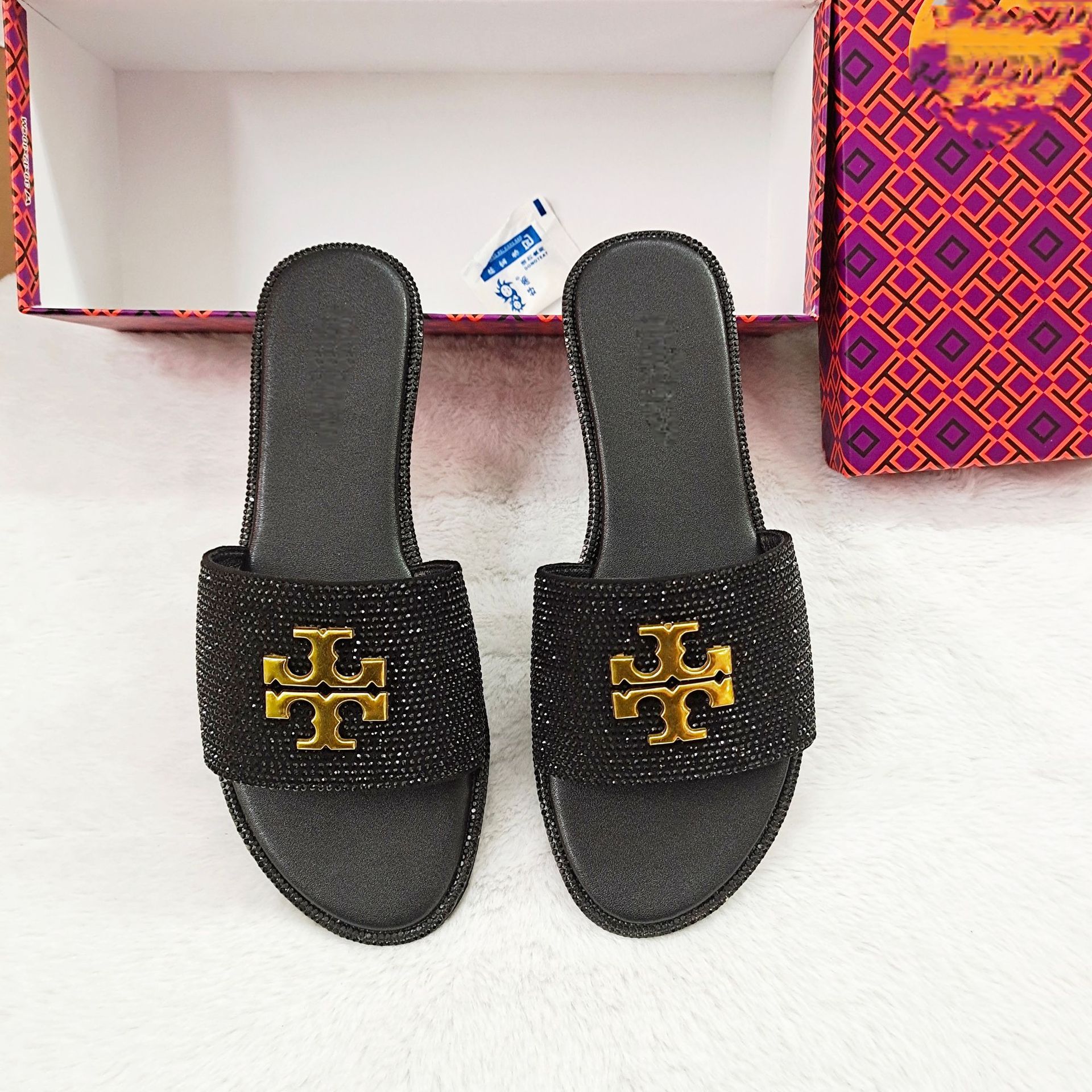 2025 New European and American Brand Same Spring Women's Flat Slippers High Version One to One Cross border Foreign Trade Wholesale