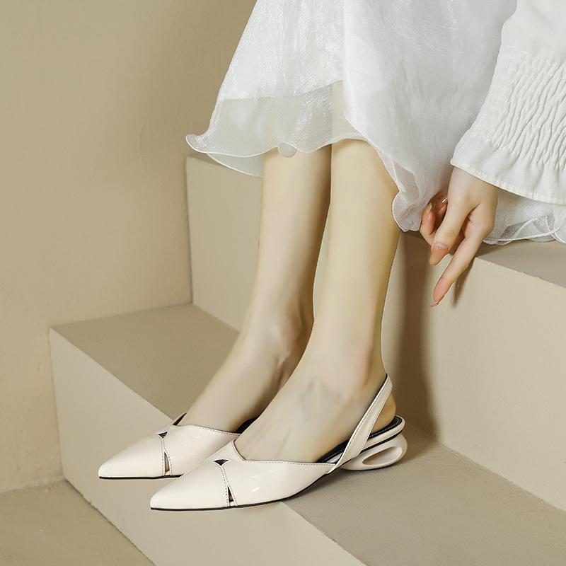 Internet celebrity pointed toe toe sandals for women in summer 2025, new styles for women in summer, French style shallow mouth shoes for outdoor wear Internet celebrity pointed toe toe sandals for women in summer 2025, new styles for women in summer, French style shallow mouth shoes for outdoor wear