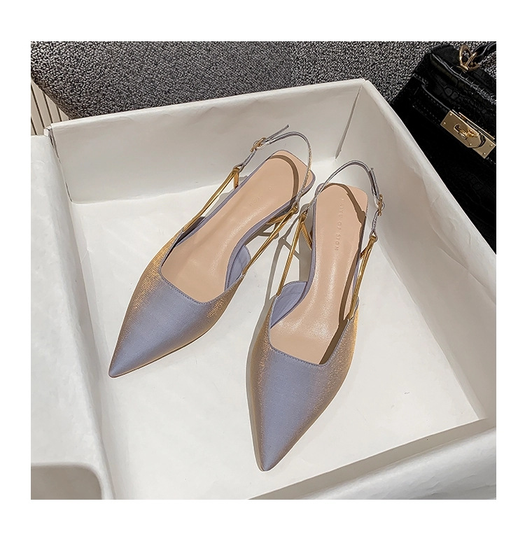 2024 Summer New High Heels, Headtips, Pointed Fashion Sandals for Women, Coarse Heels, Women's One Button Middle Single Shoes 2024 Summer New High Heels, Headtips, Pointed Fashion Sandals for Women, Coarse Heels, Women's One Button Middle Single Shoes