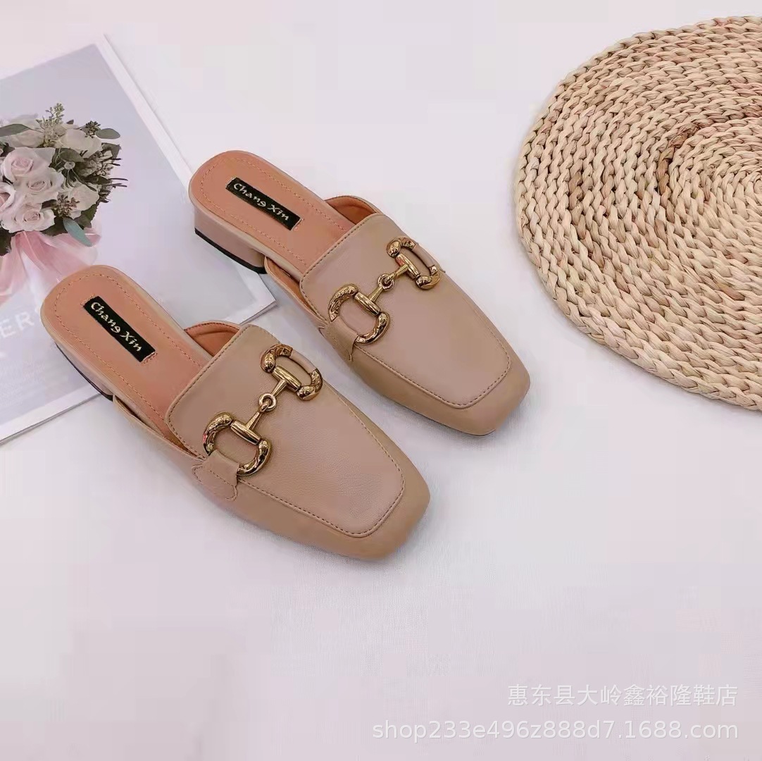 2022 new slippers for women's summer outdoor wear, with a half mop and a Korean version flat bottomed casual anti slip cool slippers 2022 new slippers for women's summer outdoor wear, with a half mop and a Korean version flat bottomed casual anti slip cool slippers