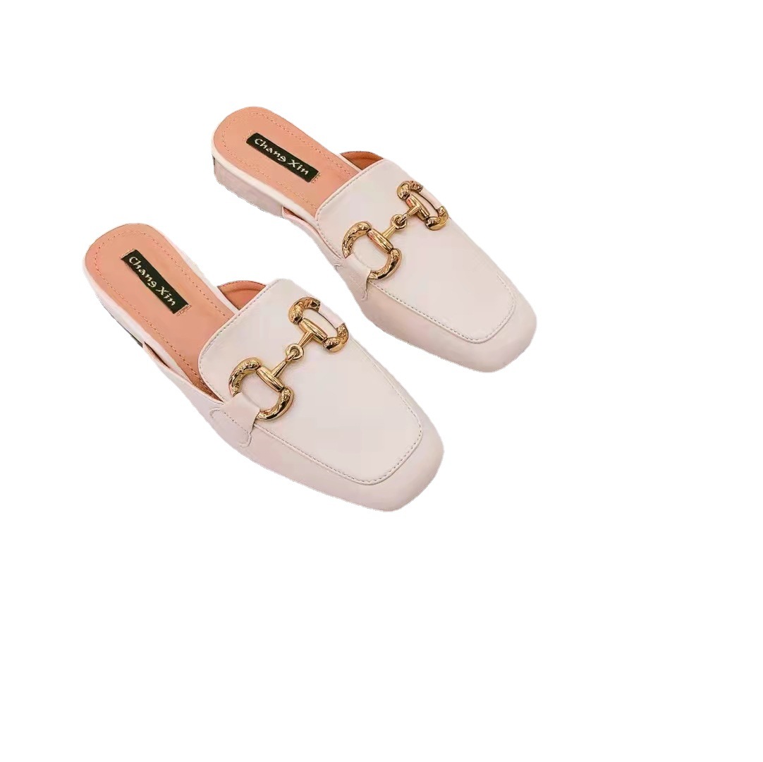 2022 new slippers for women's summer outdoor wear, with a half mop and a Korean version flat bottomed casual anti slip cool slippers 2022 new slippers for women's summer outdoor wear, with a half mop and a Korean version flat bottomed casual anti slip cool slippers