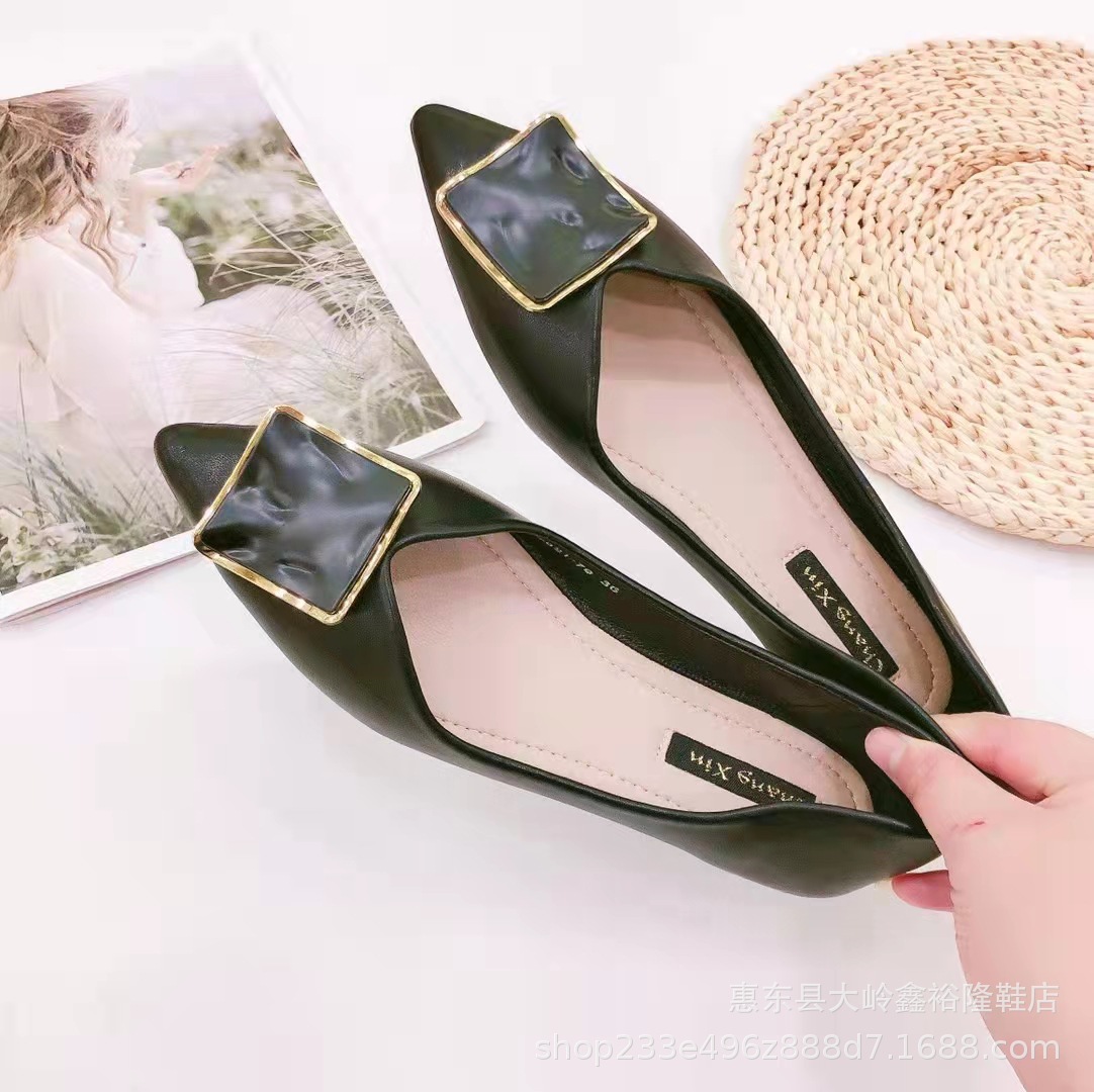 Single shoe women's 2022 autumn new fashion versatile comfortable flat top pointed toe cover bag shoes