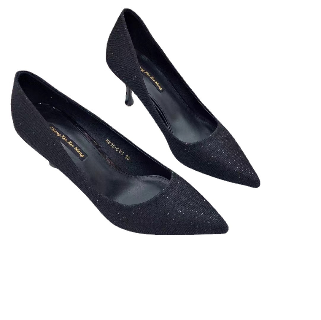 2022 Autumn New Korean High Heel Women's Sandals with Pointed Glitter Fashion Women's Shoes with Thin Heels 2022 Autumn New Korean High Heel Women's Sandals with Pointed Glitter Fashion Women's Shoes with Thin Heels