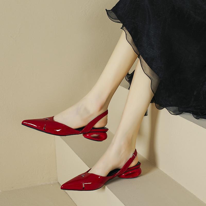 Internet celebrity pointed toe toe sandals for women in summer 2025, new styles for women in summer, French style shallow mouth shoes for outdoor wear Internet celebrity pointed toe toe sandals for women in summer 2025, new styles for women in summer, French style shallow mouth shoes for outdoor wear