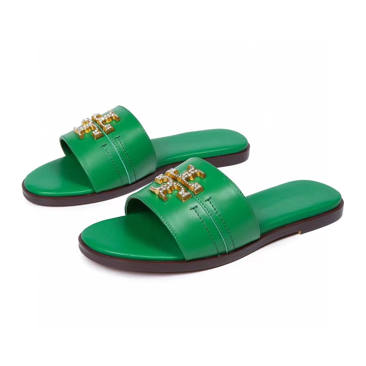 2025 New TB Leather Slippers Women's Shoes Fashion Women's Cool Slippers Cross border from Europe and America 2025 New TB Leather Slippers Women's Shoes Fashion Women's Cool Slippers Cross border from Europe and America