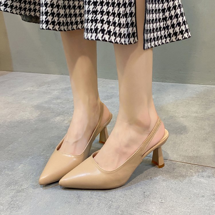 2024 Spring/Summer New Pointed High Heels for Women, Thin Heels with Headless Sandals, Shallow Mouth Single Shoes for Women 2024 Spring/Summer New Pointed High Heels for Women, Thin Heels with Headless Sandals, Shallow Mouth Single Shoes for Women