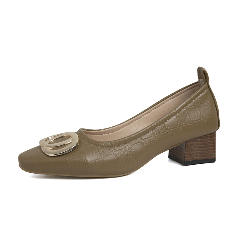 New Style French Fangtou Spring and Autumn New Professional Work Shoes Style Fairy Style Casual Single Shoes Women's Coarse Heel New Style French Fangtou Spring and Autumn New Professional Work Shoes Style Fairy Style Casual Single Shoes Women's Coarse Heel