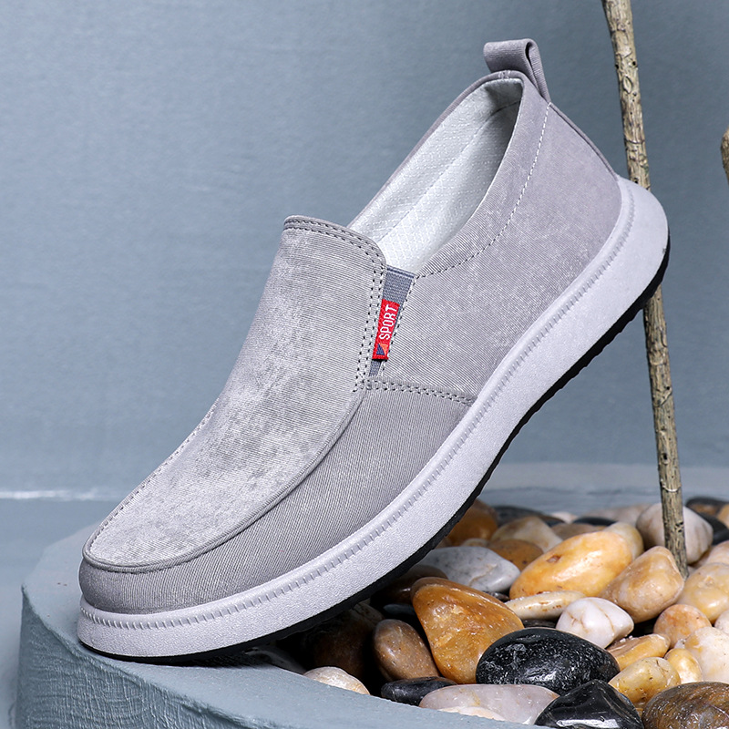 Old Beijing men's cloth shoes, men's one foot canvas shoes, sports and casual Korean version, trendy, fashionable, breathable, anti slip and casual