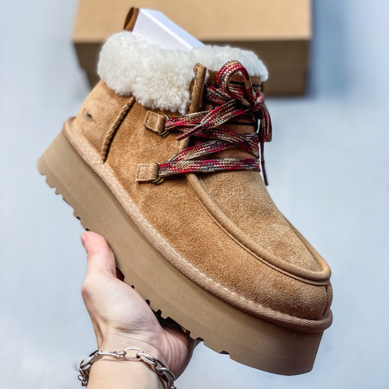 Pure original Ug suede snow boots with thick soles for increased winter warmth, cotton shoes for couples, anti slip casual shoes, versatile sports shoes Pure original Ug suede snow boots with thick soles for increased winter warmth, cotton shoes for couples, anti slip casual shoes, versatile sports shoes