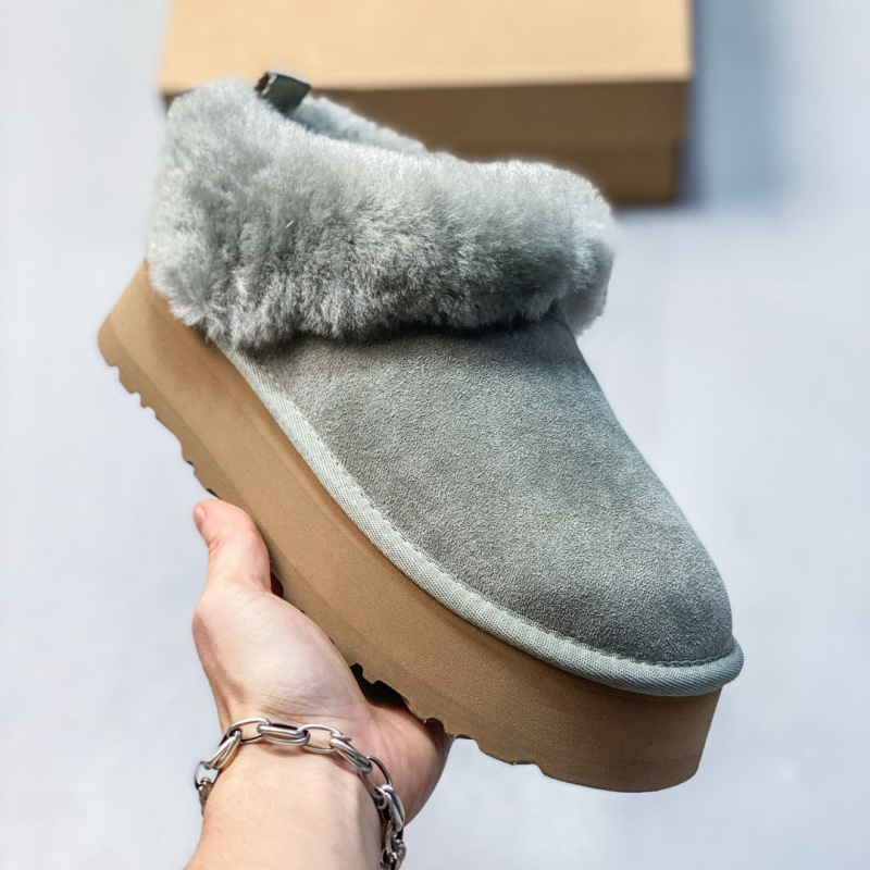 Pure original Ug suede snow boots with thick soles for increased winter warmth, cotton shoes for couples, anti slip casual shoes, versatile sports shoes Pure original Ug suede snow boots with thick soles for increased winter warmth, cotton shoes for couples, anti slip casual shoes, versatile sports shoes