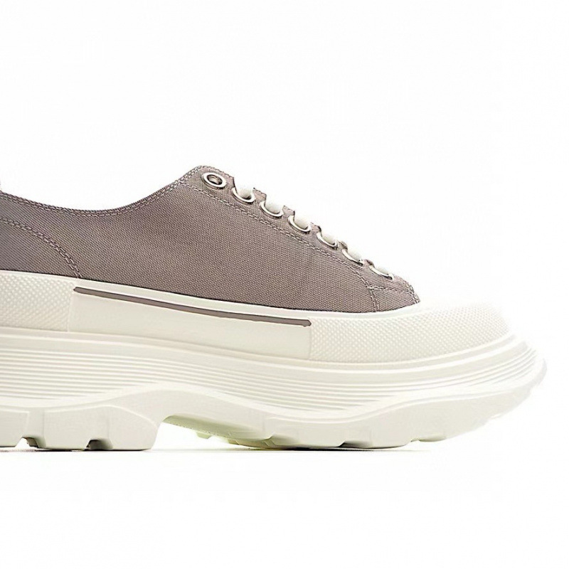 High version pure original McQueen canvas shoes 2024 new thick sole height increasing couple versatile dad shoes High version pure original McQueen canvas shoes 2024 new thick sole height increasing couple versatile dad shoes