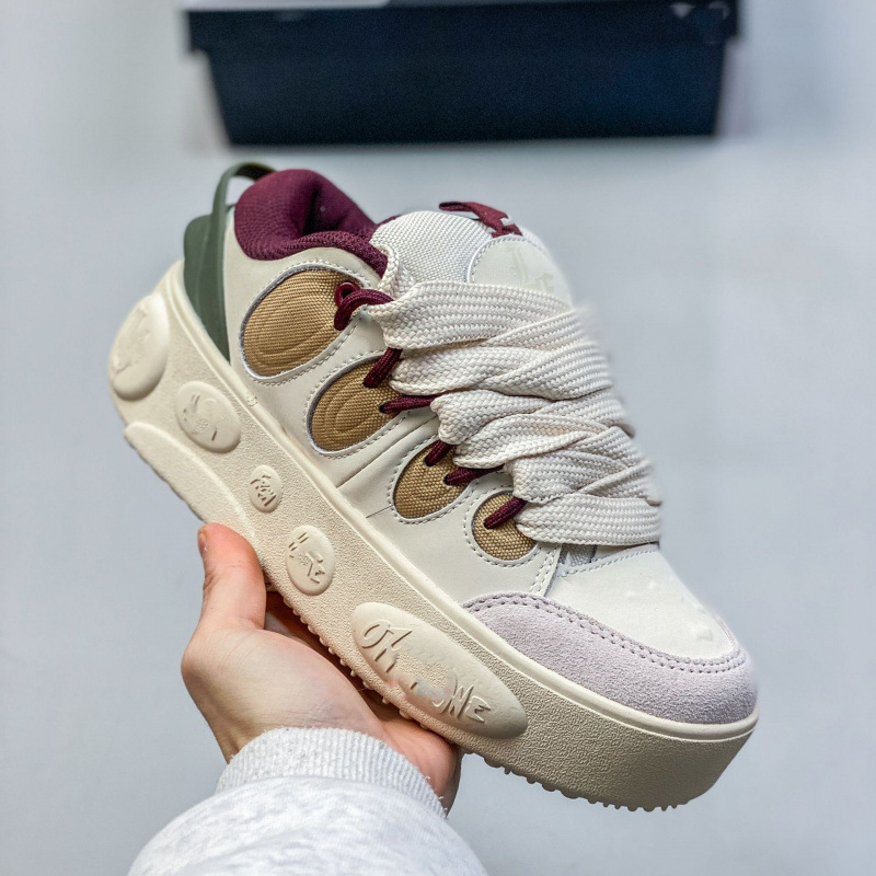 Pure original PMxLa Ball casual sneakers for couples, bread shoes, suede thick sole, height increasing men's and women's sports board shoes Pure original PMxLa Ball casual sneakers for couples, bread shoes, suede thick sole, height increasing men's and women's sports board shoes