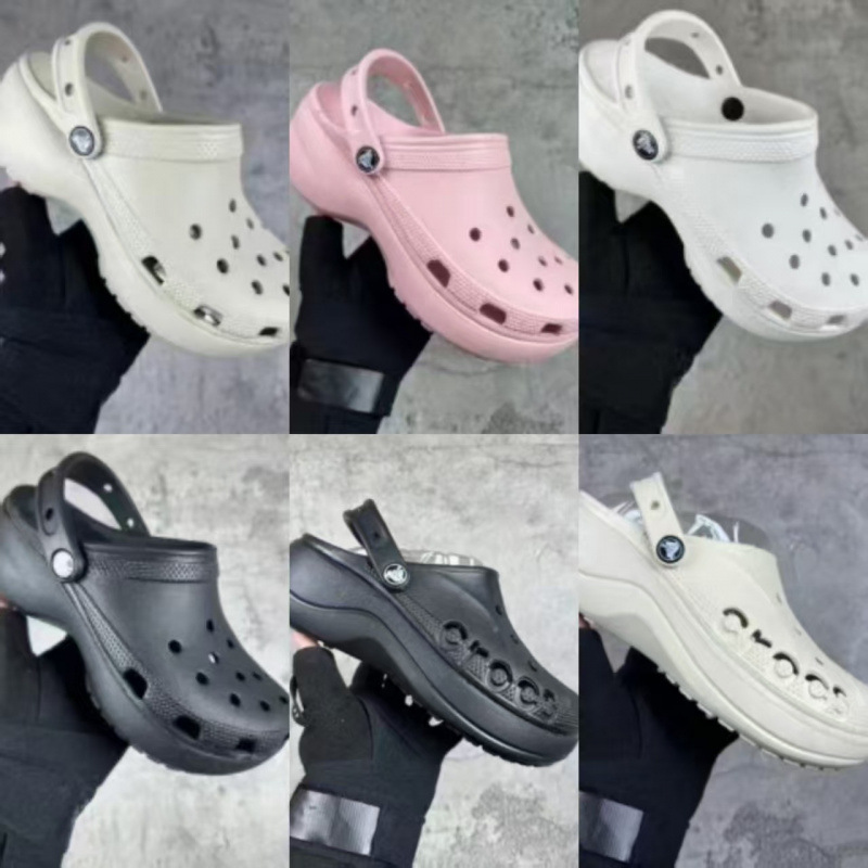 Karlochi Cave Shoes Cross Cloud Puff Beach Shoes Summer Half Dragged Tall Thick Bottom Men's and Women's Sandals Comfortable