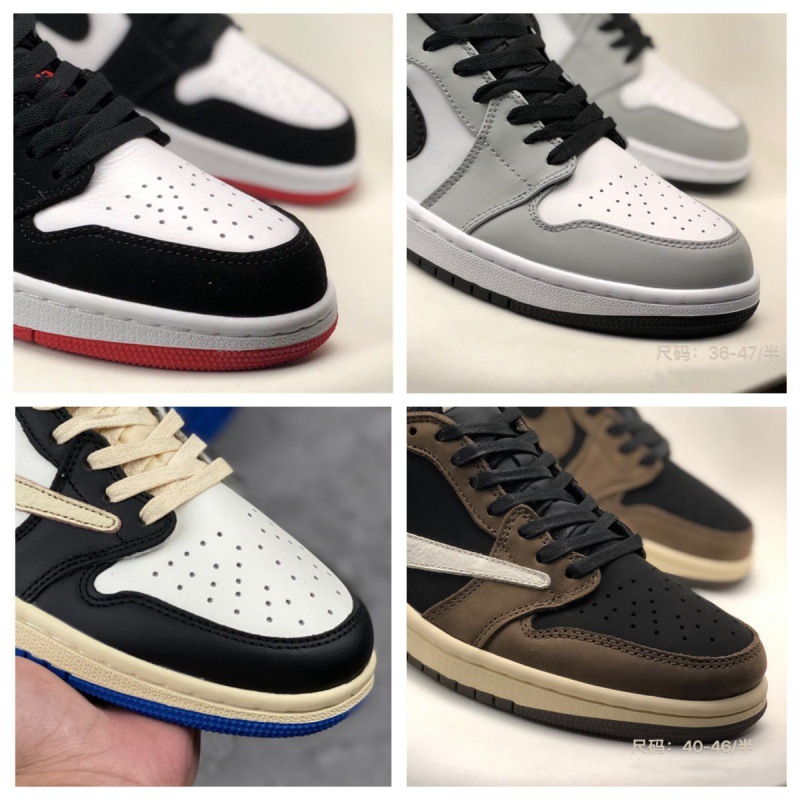 High version pure original AJ1 low cut men's shoes, blue and white inverted hook dunk panda SB black and white board shoes basketball shoes