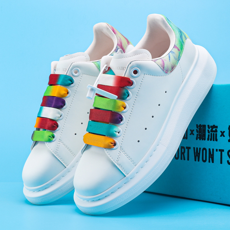 Peter McQueen Head Layer Genuine Sheepskin Inner White Shoes Women's Sponge Cake Thick Bottom Genuine Leather Couple Casual Couple MQ Board Shoes Peter McQueen Head Layer Genuine Sheepskin Inner White Shoes Women's Sponge Cake Thick Bottom Genuine Leather Couple Casual Couple MQ Board Shoes