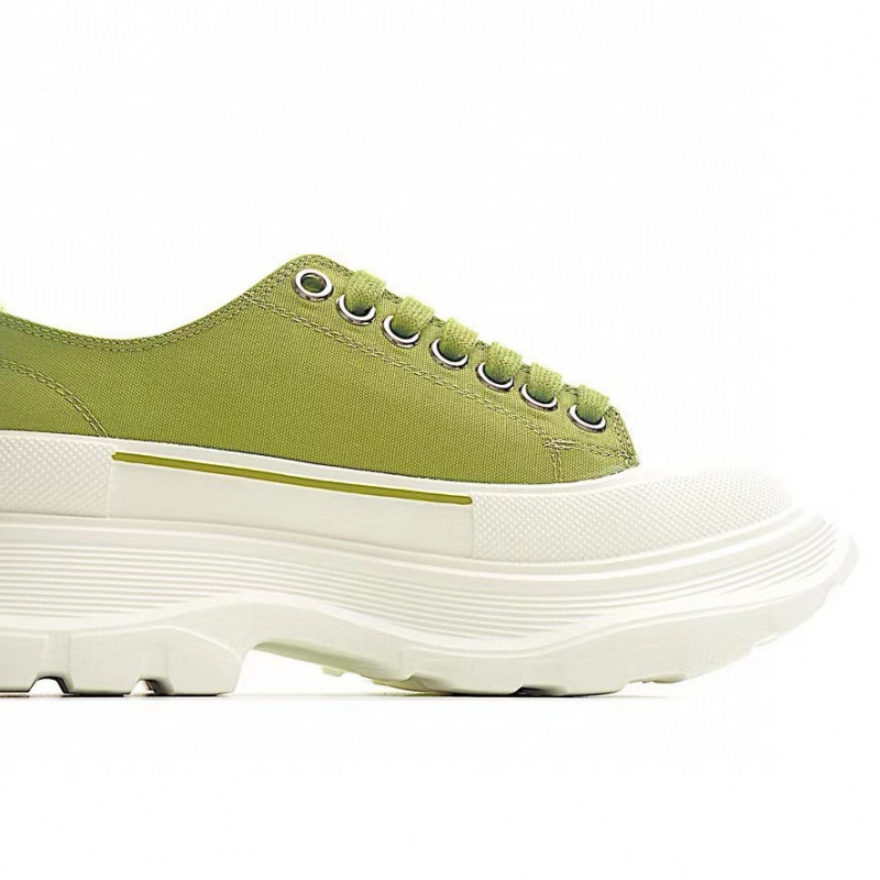 High version pure original McQueen canvas shoes 2024 new thick sole height increasing couple versatile dad shoes High version pure original McQueen canvas shoes 2024 new thick sole height increasing couple versatile dad shoes