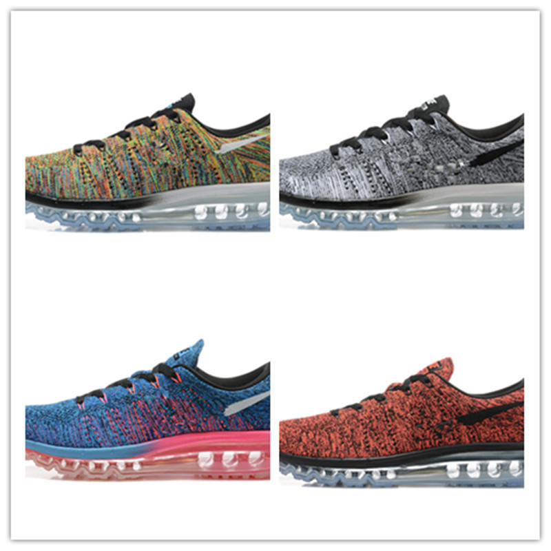 Pure original Max2014 Flyline Men's and Women's Cross border Low cut Knitted Leisure Sports Full Palm Air Cushion