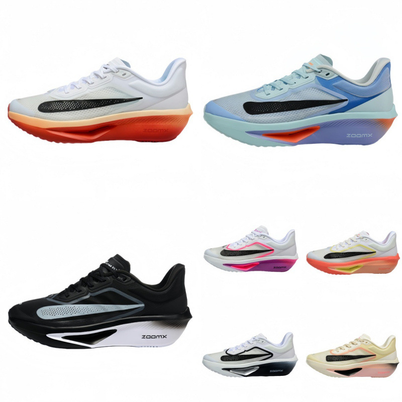 Lunar landing 6th generation Zoom Fly marathon carbon plate running shoes Fly4 mesh breathable casual sports elastic running shoes