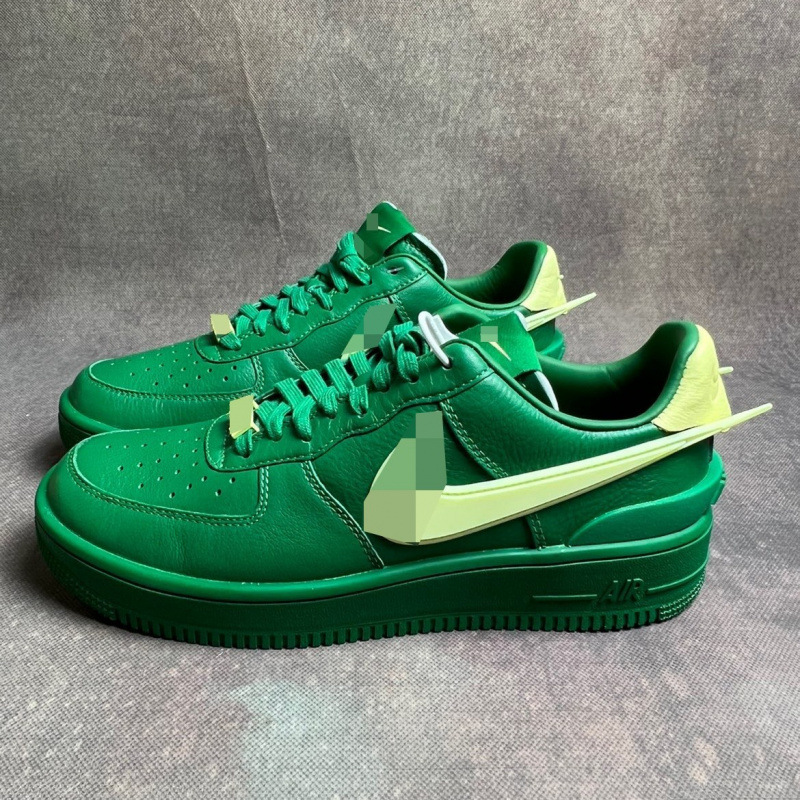 High quality AMBUSH Air Force co branded Green Goblin Black and White Hook Wide Bottom Low cut Sports Board Shoes
