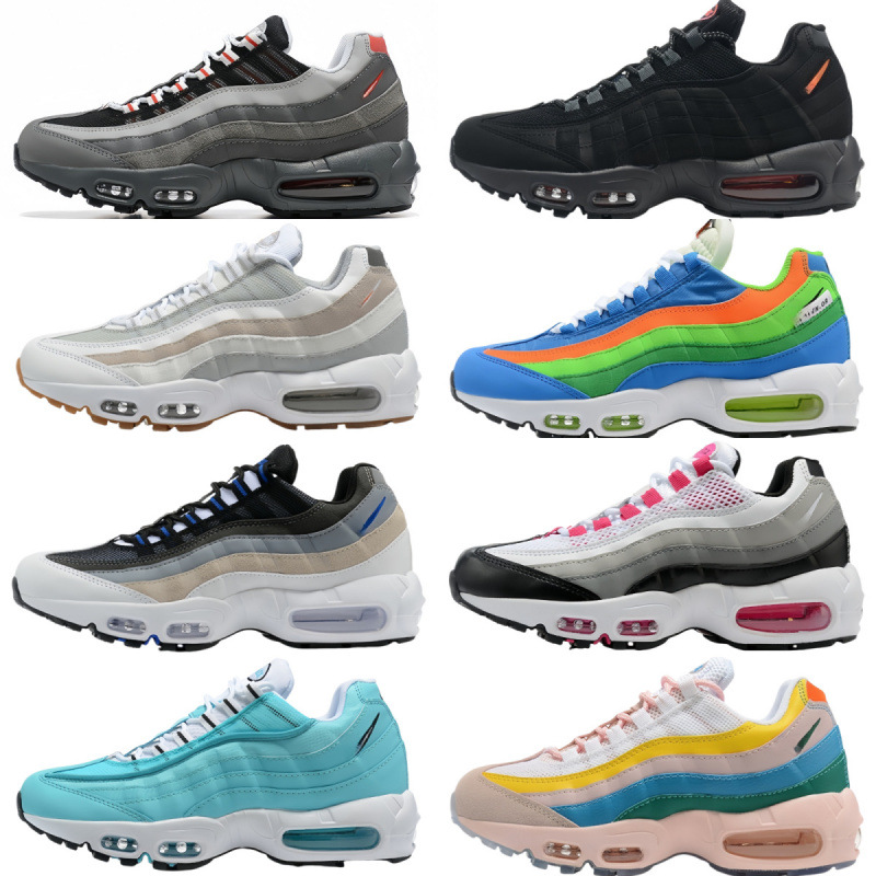 Wholesale Max95 breathable full-length air cushioned shoes for couples, shock-absorbing outdoor men's shoes, height increasing versatile casual oversized shoes
