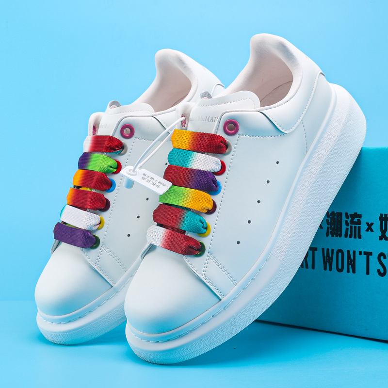 Peter McQueen Head Layer Genuine Sheepskin Inner White Shoes Women's Sponge Cake Thick Bottom Genuine Leather Couple Casual Couple MQ Board Shoes Peter McQueen Head Layer Genuine Sheepskin Inner White Shoes Women's Sponge Cake Thick Bottom Genuine Leather Couple Casual Couple MQ Board Shoes