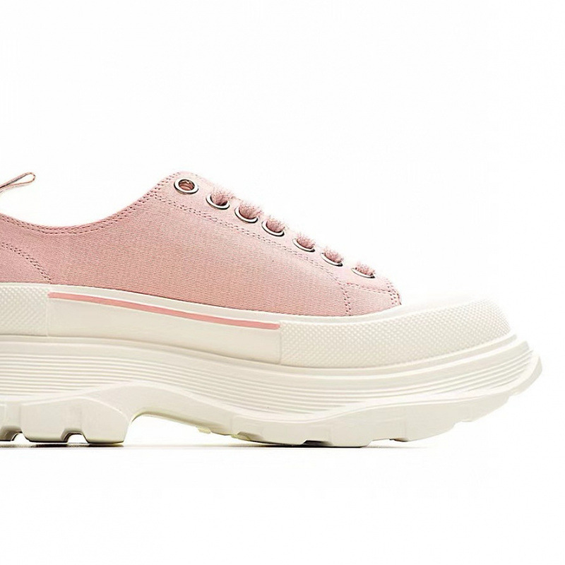 High version pure original McQueen canvas shoes 2024 new thick sole height increasing couple versatile dad shoes High version pure original McQueen canvas shoes 2024 new thick sole height increasing couple versatile dad shoes