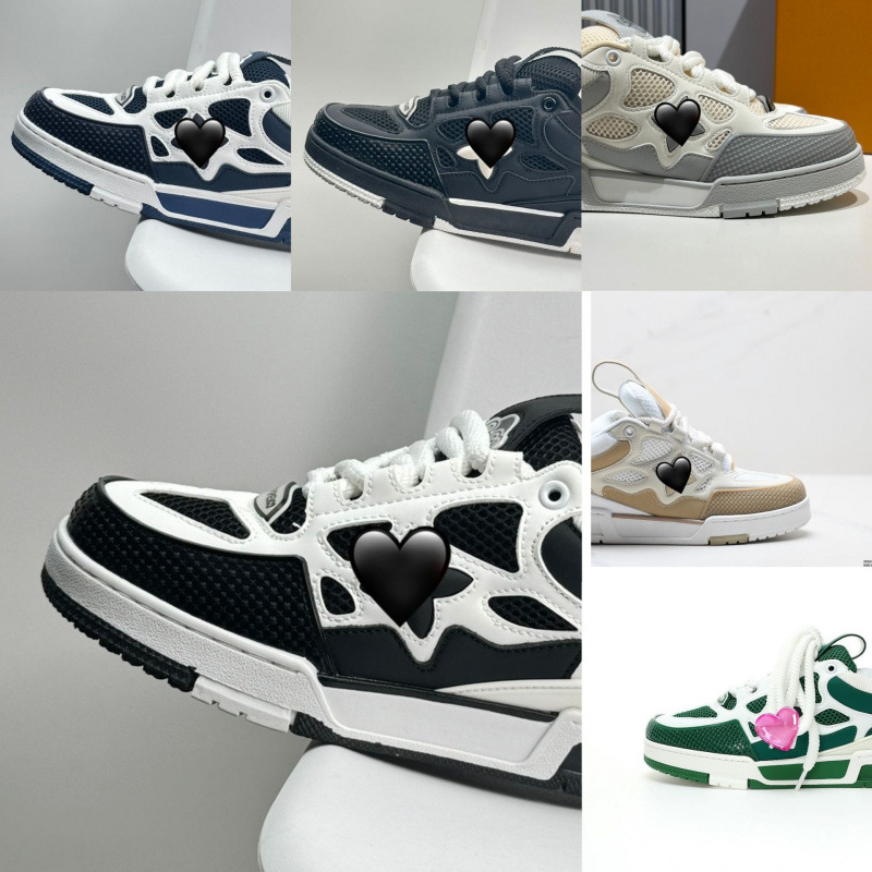 Trainer board shoes slightly chubby white leather chubby solid color casual dad shoes bread shoes couple style